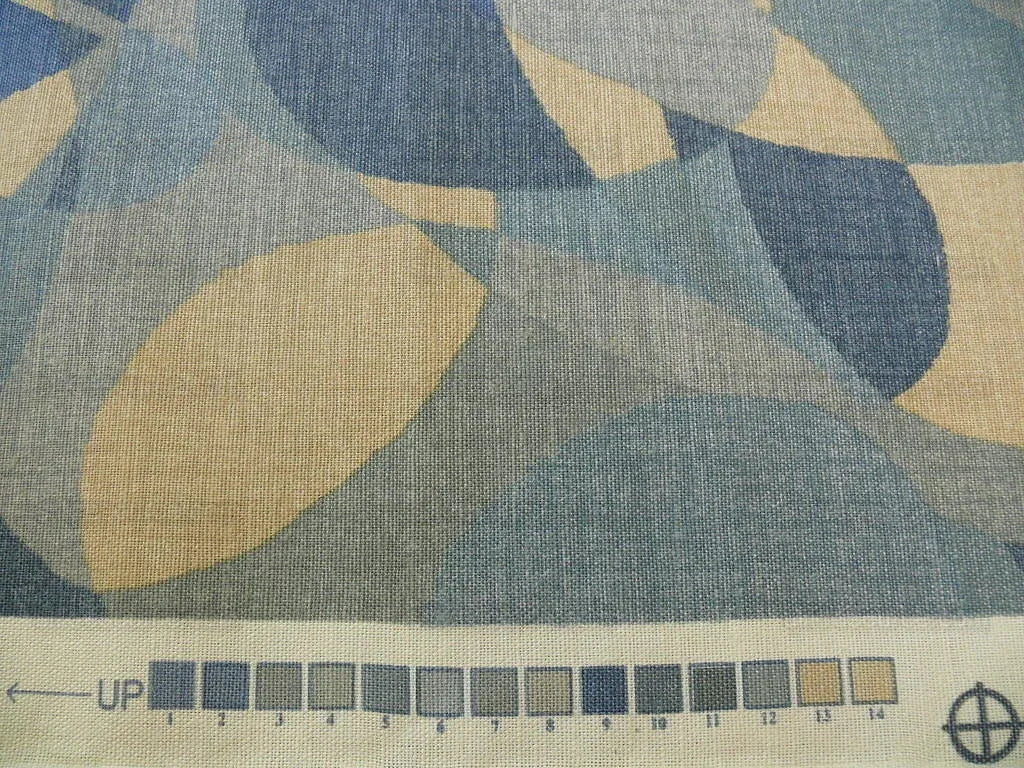 Lee Jofa/groundworks 8.25yd Dunlap Print Ocean Blue Linen