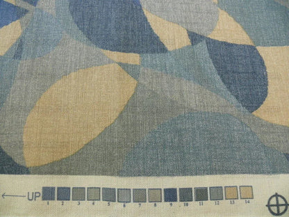 Lee Jofa/groundworks 8.25yd Dunlap Print Ocean Blue Linen