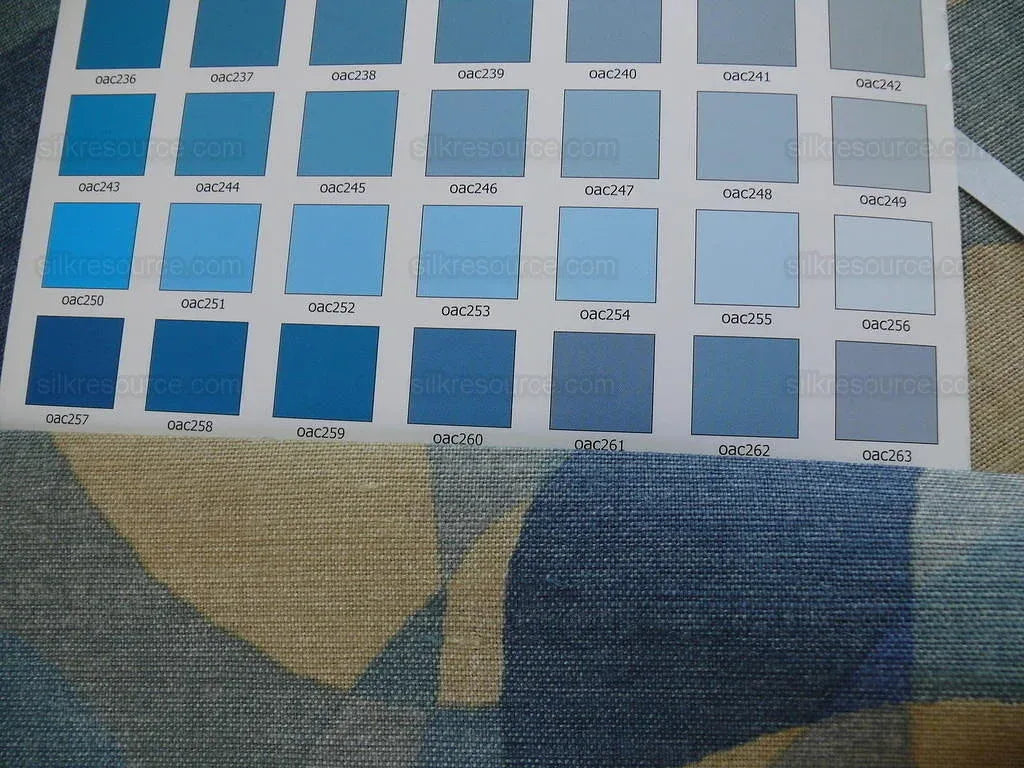 Lee Jofa/groundworks 8.25yd Dunlap Print Ocean Blue Linen