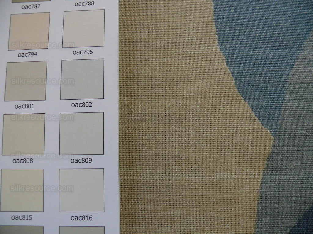 Lee Jofa/groundworks 8.25yd Dunlap Print Ocean Blue Linen