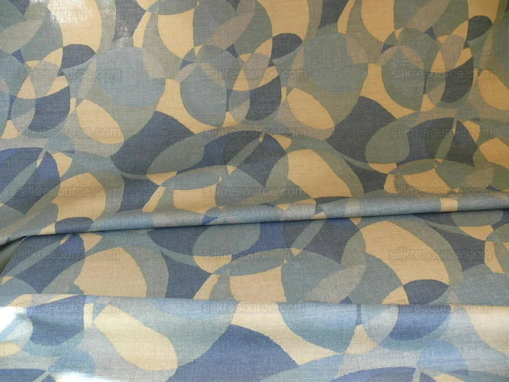 Lee Jofa/groundworks 8.25yd Dunlap Print Ocean Blue Linen