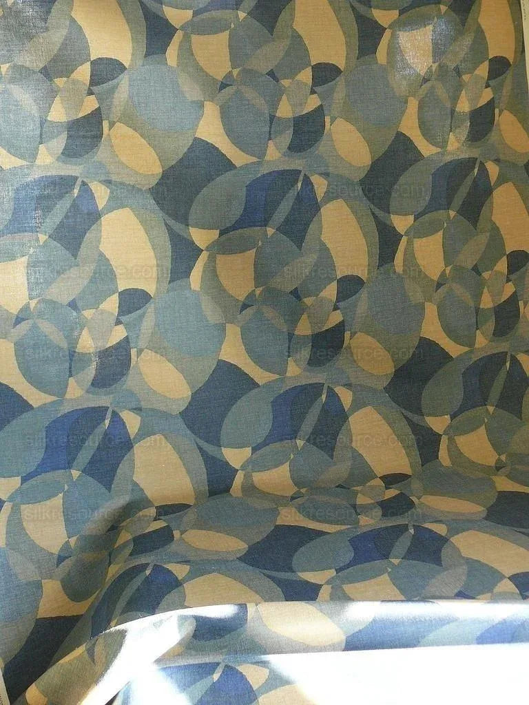 Lee Jofa/groundworks 8.25yd Dunlap Print Ocean Blue Linen