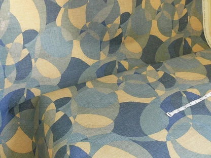 Lee Jofa/groundworks 8.25yd Dunlap Print Ocean Blue Linen
