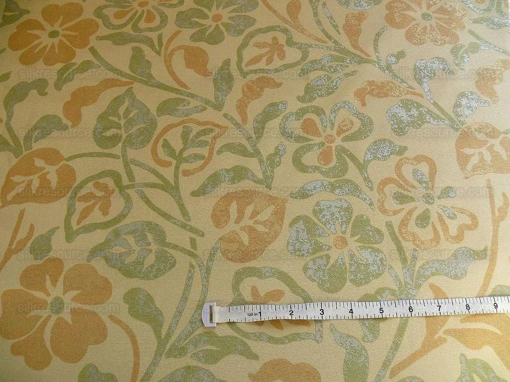 Kravet Rubino Printed Italian Velvet Spearmint Green Gold Bty MSRP USD 330/Y