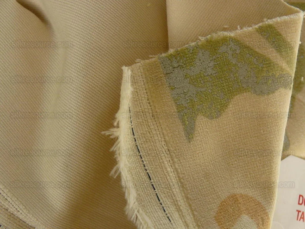 Kravet Rubino Printed Italian Velvet Spearmint Green Gold Bty MSRP USD 330/Y