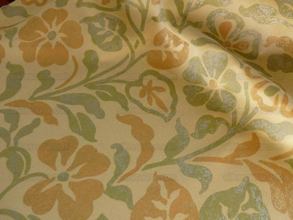 Kravet Rubino Printed Italian Velvet Spearmint Green Gold Bty MSRP USD 330/Y