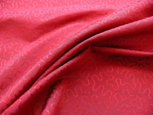 LEE JOFA VERMICELLI WEAVE.GARNET RED DOODLE SILK BTY MSRP$224/Y