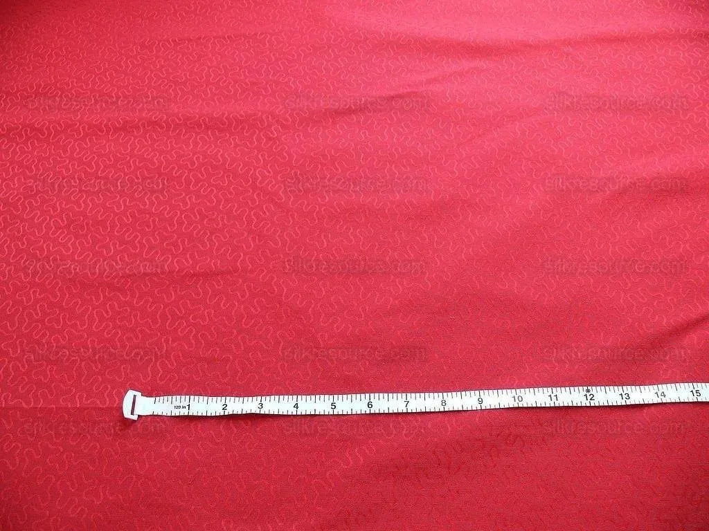 Lee Jofa Vermicelli Weave Garnet Red Doodle Silk Cotton Bty MSRP USD 224/Y