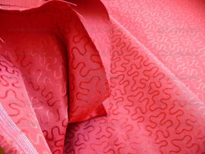 Lee Jofa Vermicelli Weave Garnet Red Doodle Silk Cotton Bty MSRP USD 224/Y