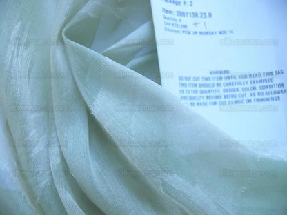 8.9y Lee Jofa Silk Organza Sheer Tropical Plant Foliage Willow