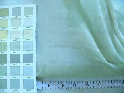 8.9y Lee Jofa Silk Organza Sheer Tropical Plant Foliage Willow