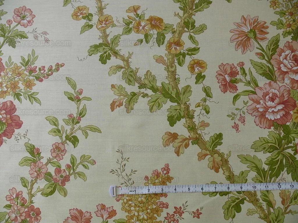 Lee Jofa Ramage Print Champagne Linen Chintz Tree Of Life MSRP USD 176/y