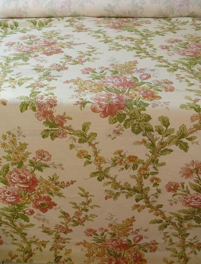 Lee Jofa Ramage Print Champagne Linen Chintz Tree Of Life MSRP USD 176/y