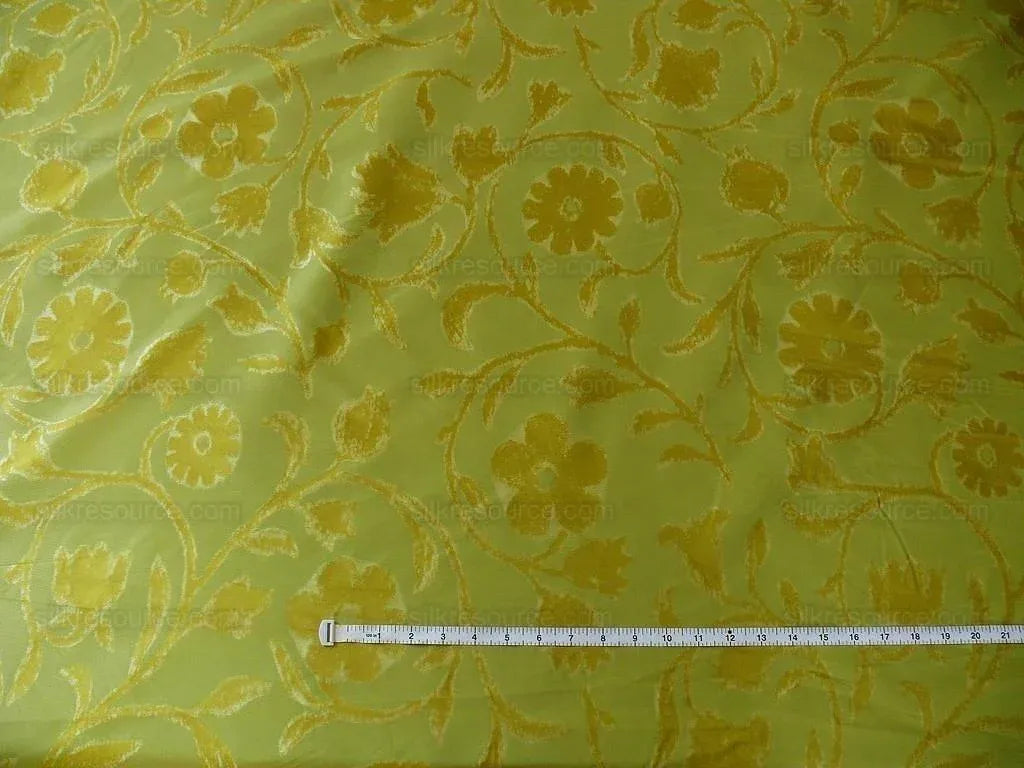 Kravet Couture Origin Chartreuse Green 100%silk Reversible MSRP USD 276/Y!