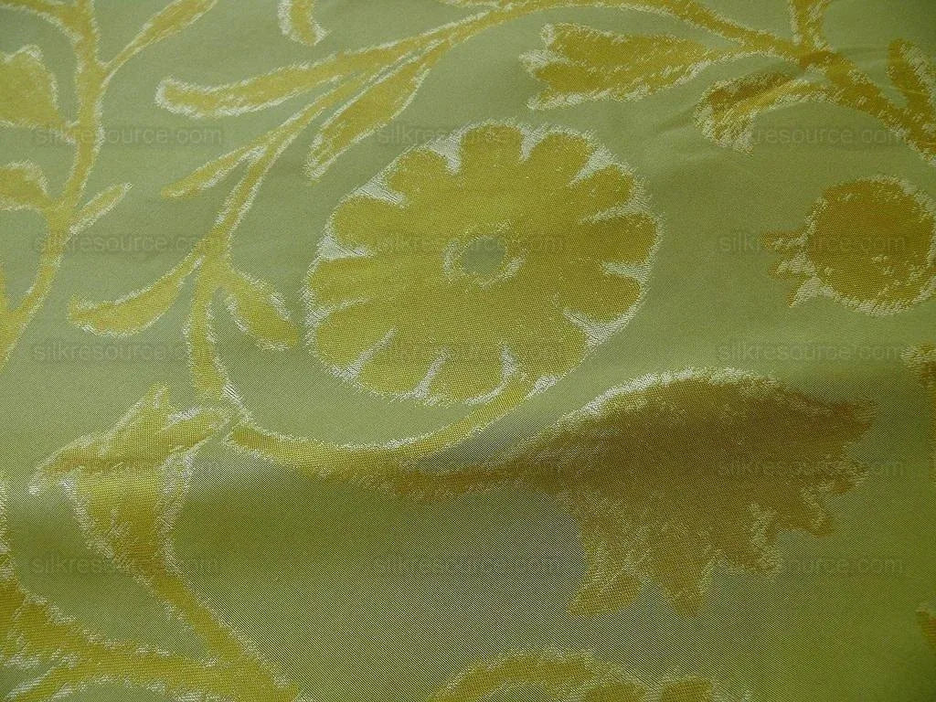 Kravet Couture Origin Chartreuse Green 100%silk Reversible MSRP USD 276/Y!