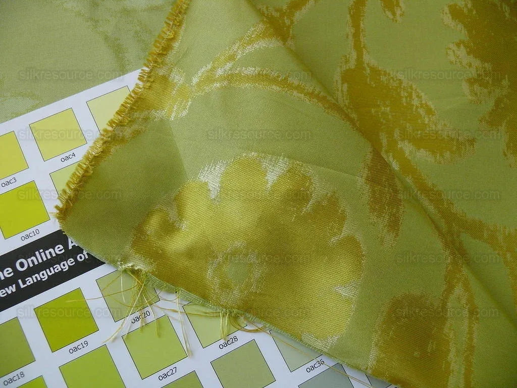 Kravet Couture Origin Chartreuse Green 100%silk Reversible MSRP USD 276/Y!