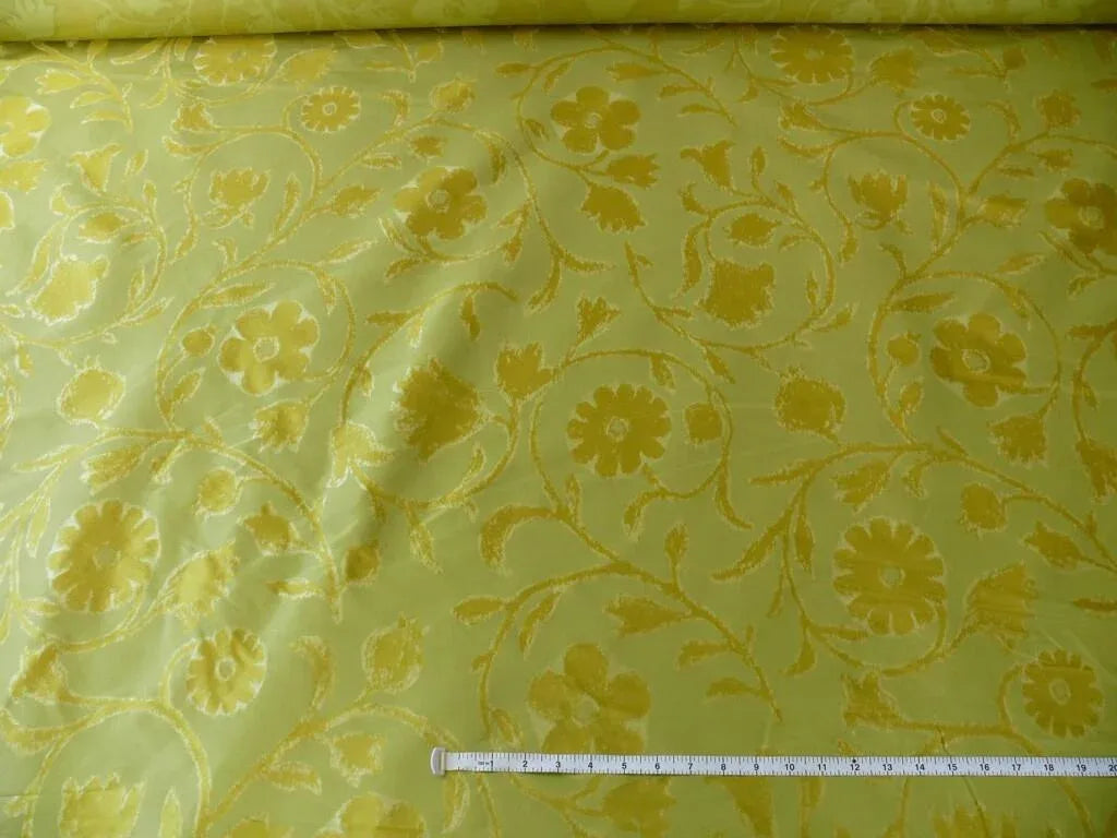 KRAVET COUTURE ORIGIN CHARTREUSE GREEN SILK BTY MSRP$276/Y!