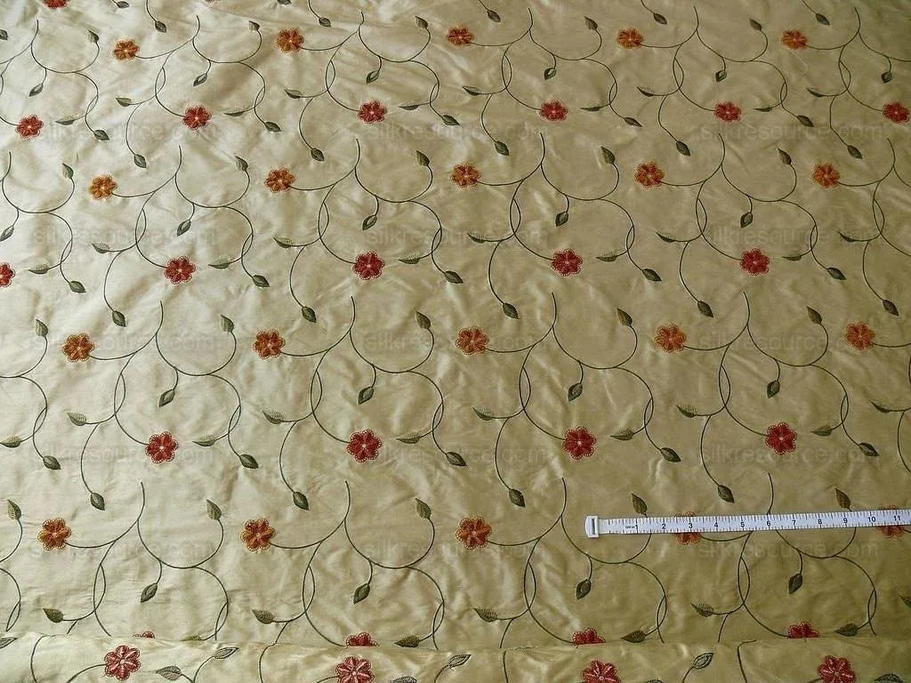 Kravet Couture Silk Embroidery Kerrville Floral.sunburst Bty Msr