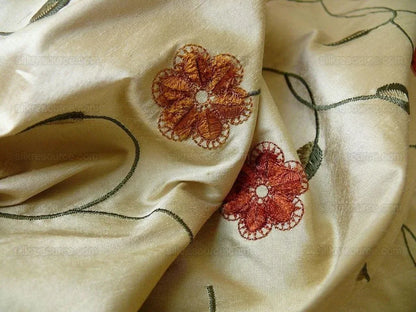 Kravet Couture Silk Embroidery Kerrville Floral.sunburst Bty Msr