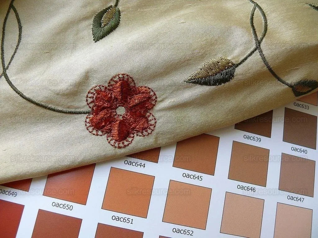 Kravet Couture Silk Embroidery Kerrville Floral.sunburst Bty Msr