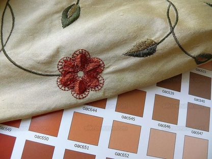 Kravet Couture Silk Embroidery Kerrville Floral.sunburst Bty Msr