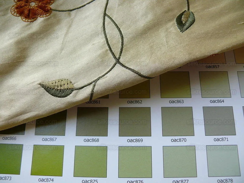 Kravet Couture Silk Embroidery Kerrville Floral.sunburst Bty Msr