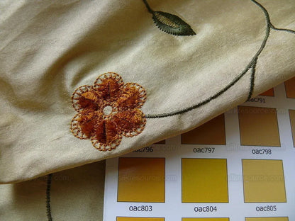 Kravet Couture Silk Embroidery Kerrville Floral.sunburst Bty Msr