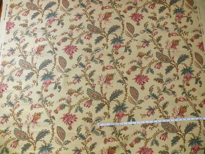 Lee Jofa "french Leaf" Linen Print Tan Sand Bty MSRP USD 136/Y!