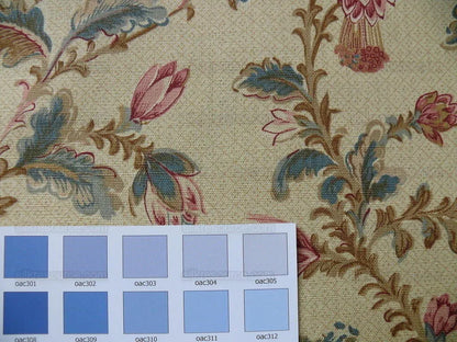 Lee Jofa "french Leaf" Linen Print Tan Sand Bty MSRP USD 136/Y!