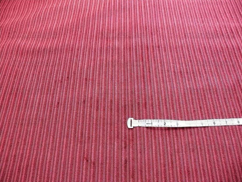 5.6y Kravet Couture Velvet Medfield Stripe Merlot Red