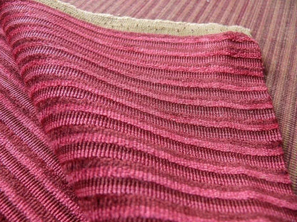 5.6y Kravet Couture Velvet Medfield Stripe Merlot Red