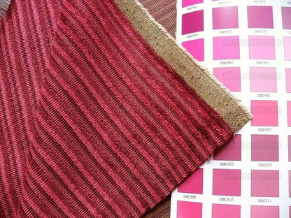 5.6y Kravet Couture Velvet Medfield Stripe Merlot Red