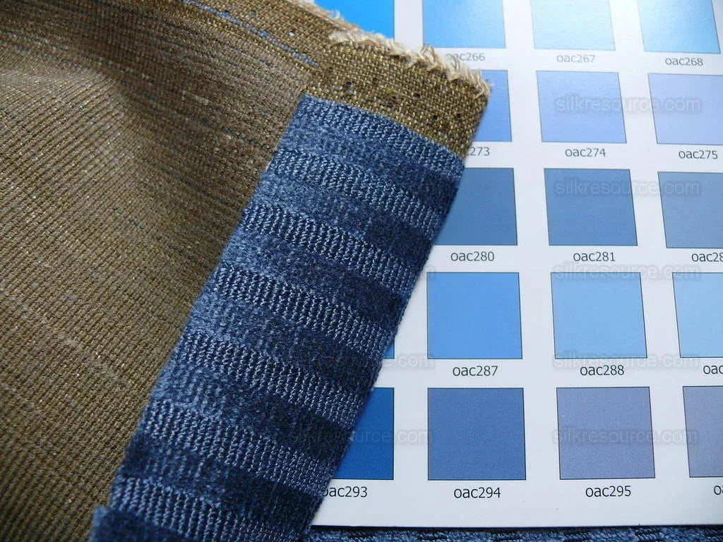 1.9y Kravet Couture Velvet Medfield Stripe Sapphire Blue