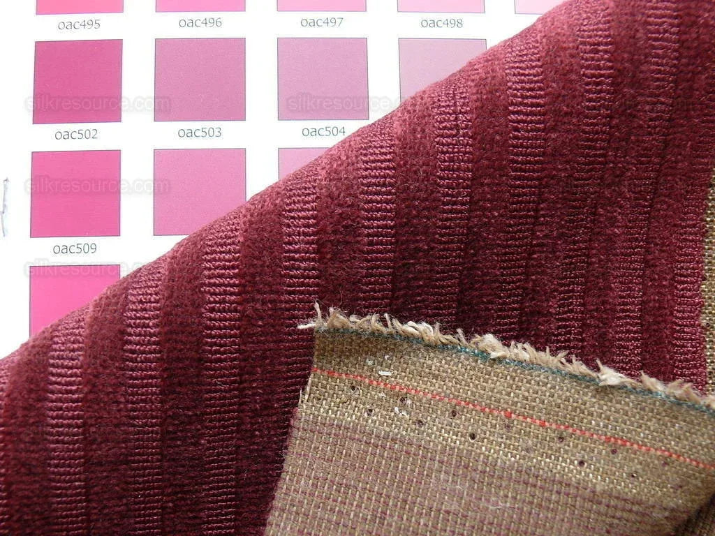 2y Kravet Couture Velvet Medfield Stripe Merlot Red Color 919