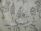 LEE JOFA DAMBURA PRINT MONKEY MUSIC TOILE SANDSTONE GREY