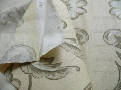 Lee Jofa Dambura Print Monkey Griffin Sandstone Grey Deer Music Toile Cotton Chintz