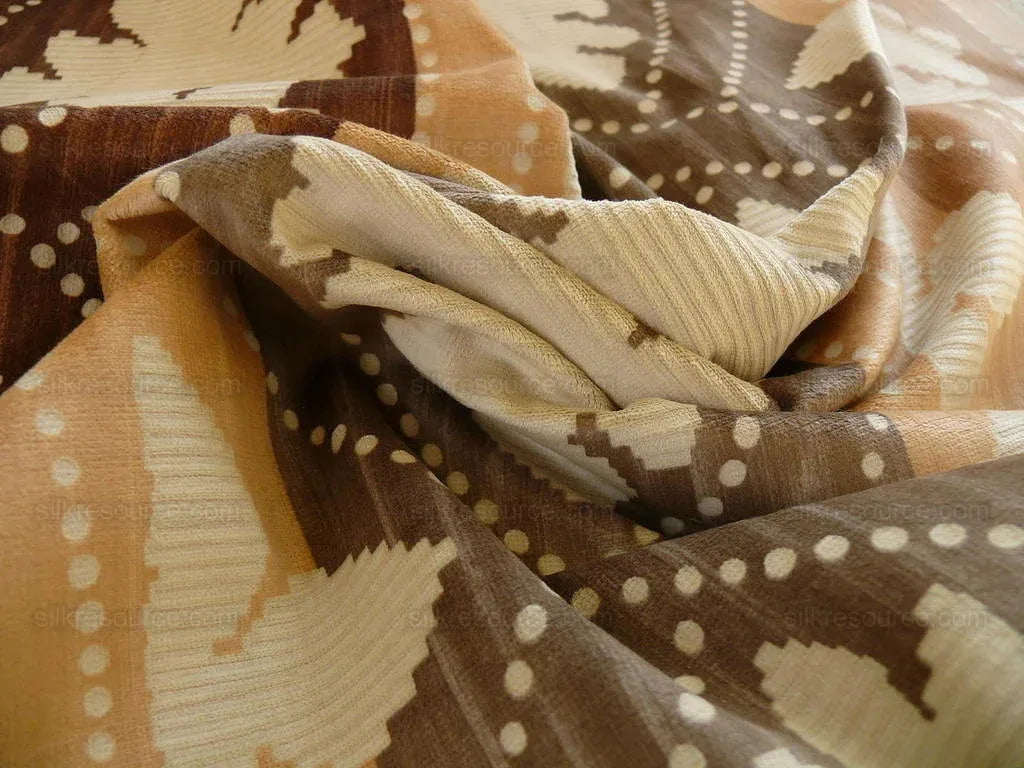 Kravet Couture Lombardi Printed Velvet In Nutria MSRP USD 270/ Bty