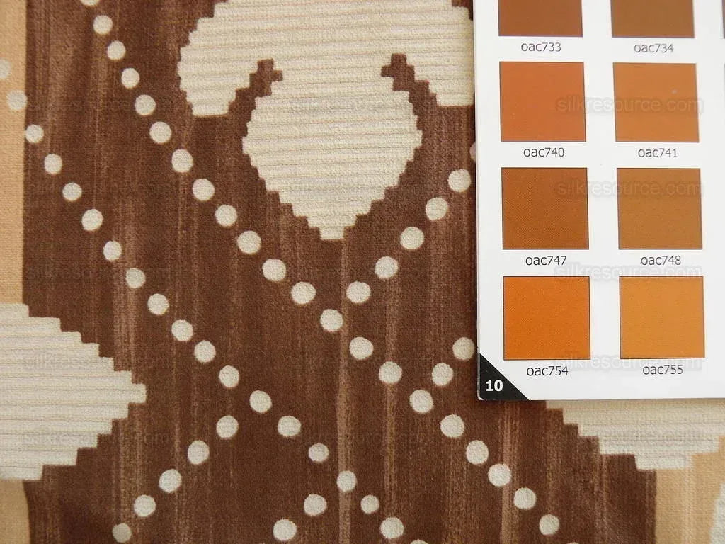 Kravet Couture Lombardi Printed Velvet In Nutria MSRP USD 270/ Bty