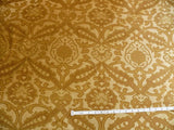 Lee Jofa Crescent Silk Damask Gilt Gold Yellow Crest Arabesque Medallion MSRP USD 198/Y - By the Yard