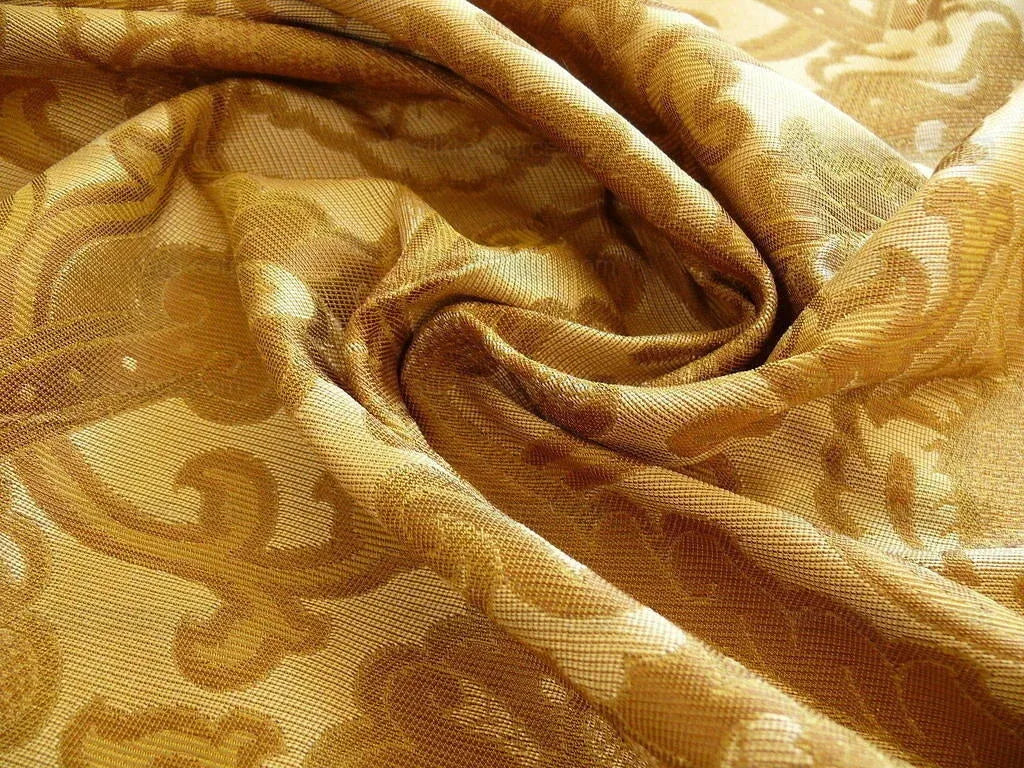 Lee Jofa Crescent Silk Damask Gilt Gold Bty MSRP USD 198/Y