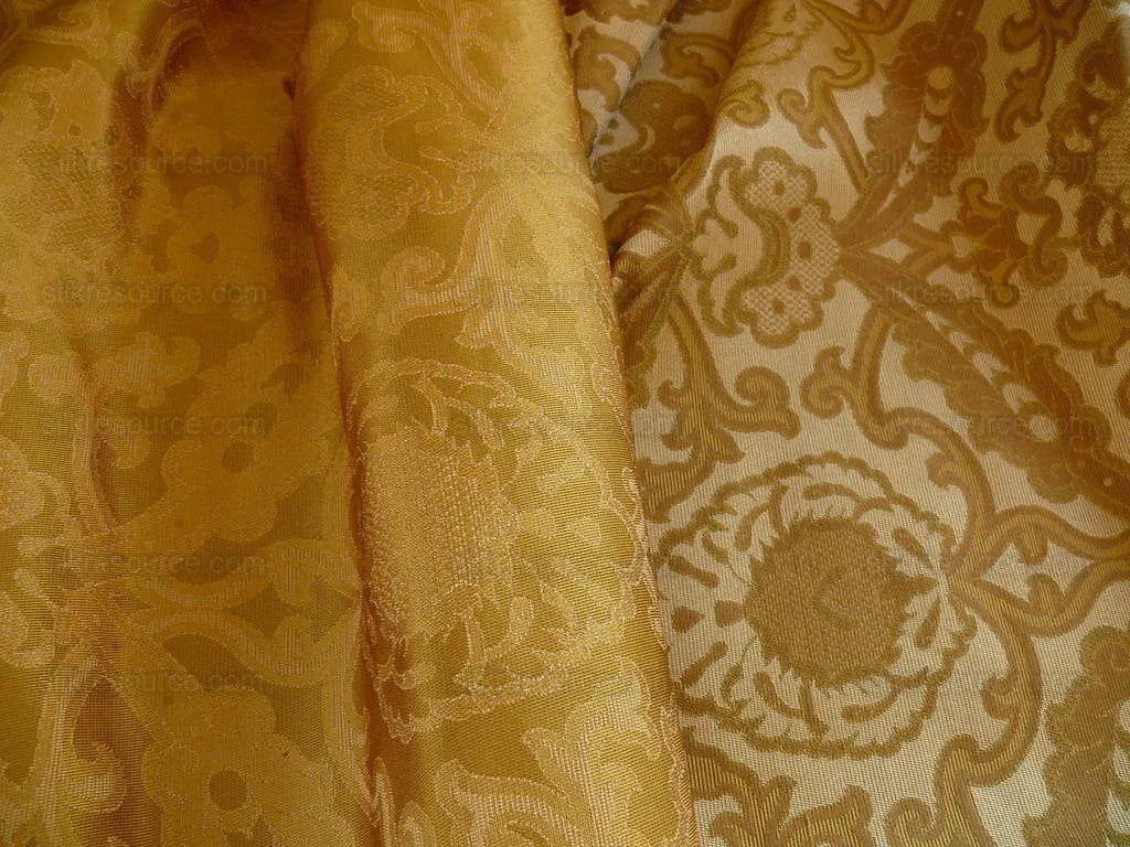 Lee Jofa Crescent Silk Damask Gilt Gold Bty MSRP USD 198/Y