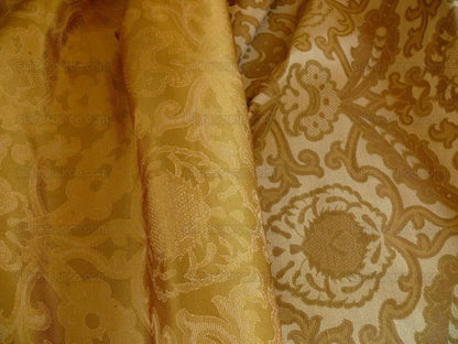 Lee Jofa Crescent Silk Damask Gilt Gold Bty MSRP USD 198/Y