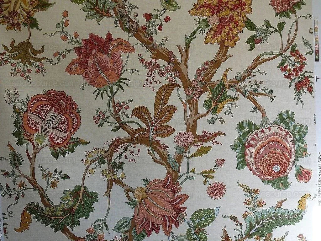 Lee Jofa Harleyford Print Huge Tree Of Life Linen Bty MSRP USD 192/Y