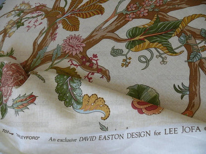 Lee Jofa Harleyford Print Huge Tree Of Life Linen Bty MSRP USD 192/Y