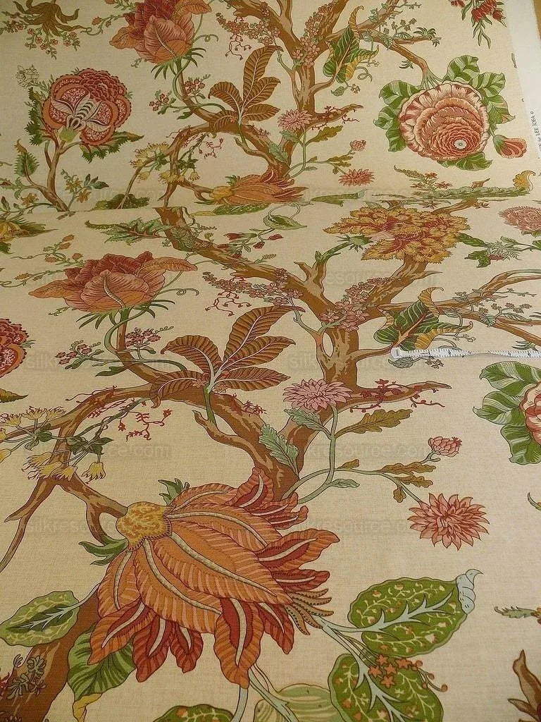 Lee Jofa Harleyford Print Huge Tree Of Life Linen Bty MSRP USD 192/Y