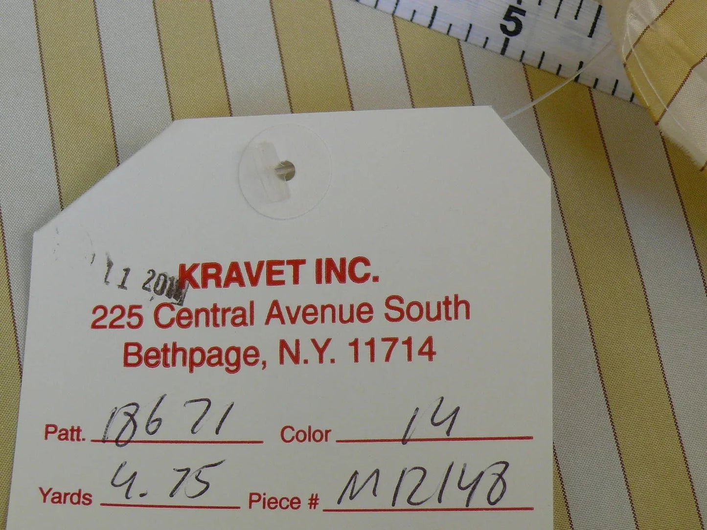 Kravet Couture Imola Silk Stripe Buttercup Yellow White MSRP USD 198