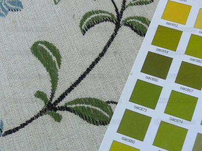 Lee Jofa Jasmine Lampas "Gilt" Honeysuckle Gold Blue Grand Floral Linen Cotton William Morris Inspired MSRP USD 236/Y