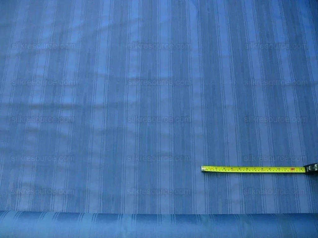 By Yard Kravet Manisse Cadet Blue Moire Silk Stripe MSRP USD 157/Y