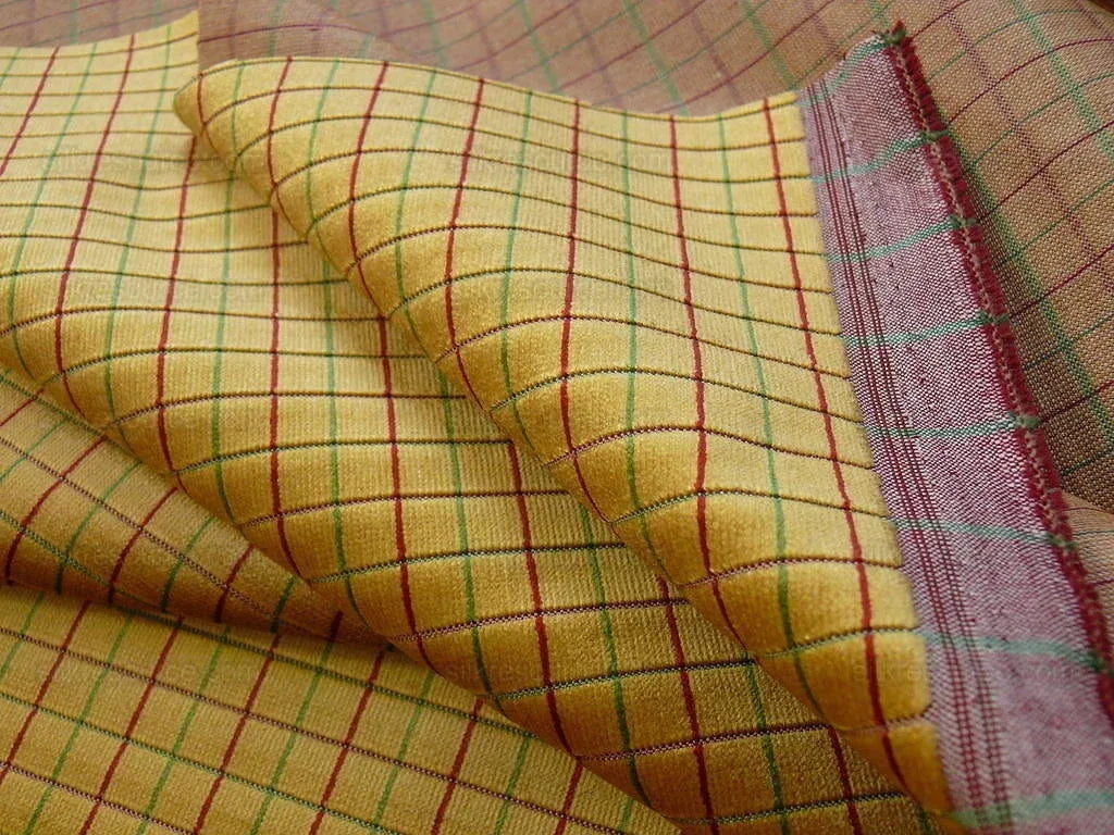 Lee Jofa Figaro Velvet Check Gold Gilt