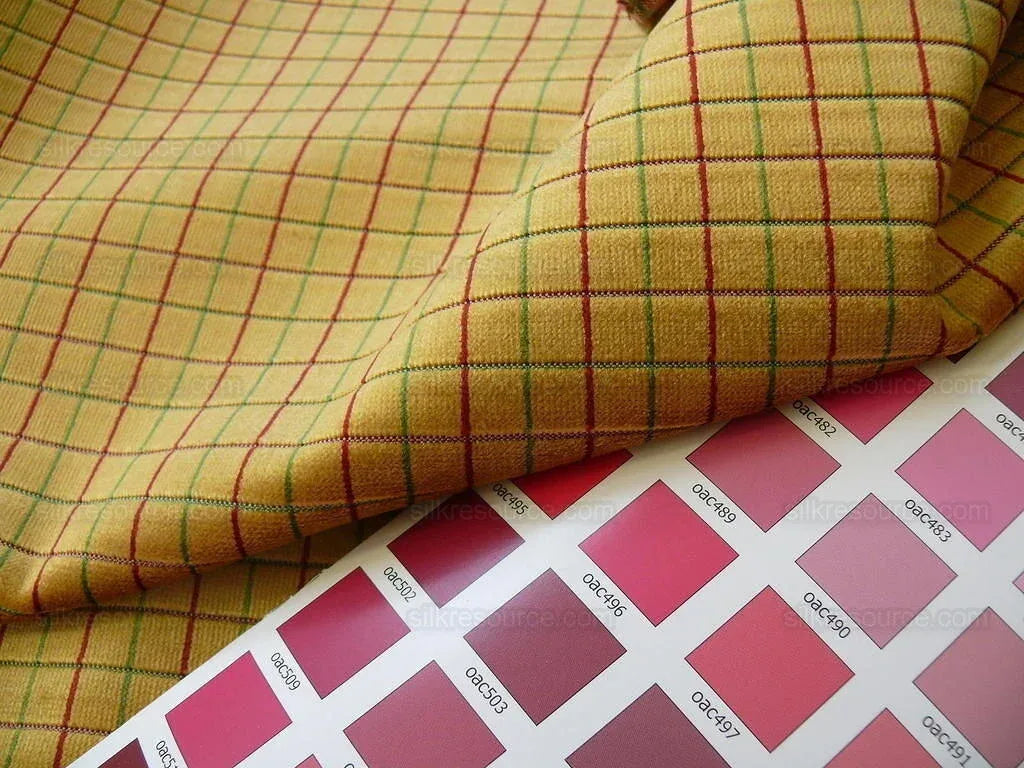 Lee Jofa Figaro Velvet Check Gold Gilt